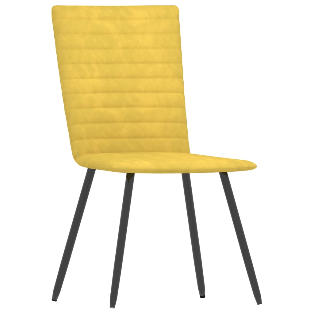 vidaXL Sillas de comedor 6 unidades de terciopelo amarillo