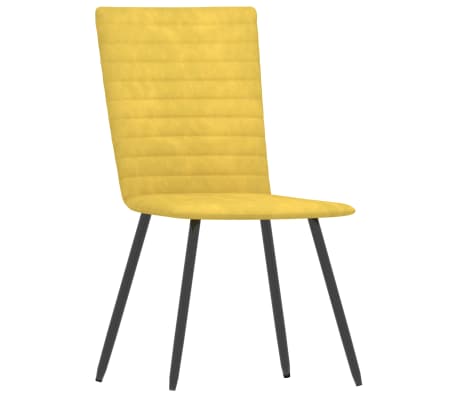 vidaXL Sillas de comedor 6 unidades de terciopelo amarillo