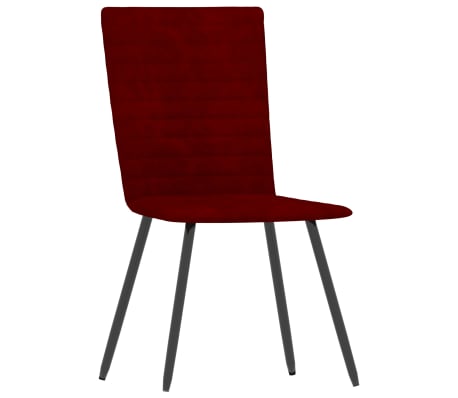 vidaXL Chaises à manger lot de 6 rouge bordeaux velours