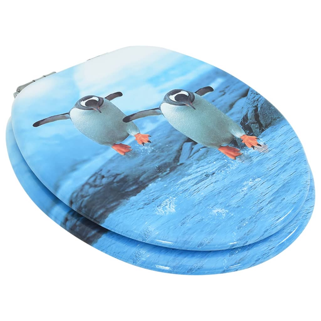Thumbnail - vidaXL Toilettensitz mit Soft-Close-Deckel MDF Pinguin-Design