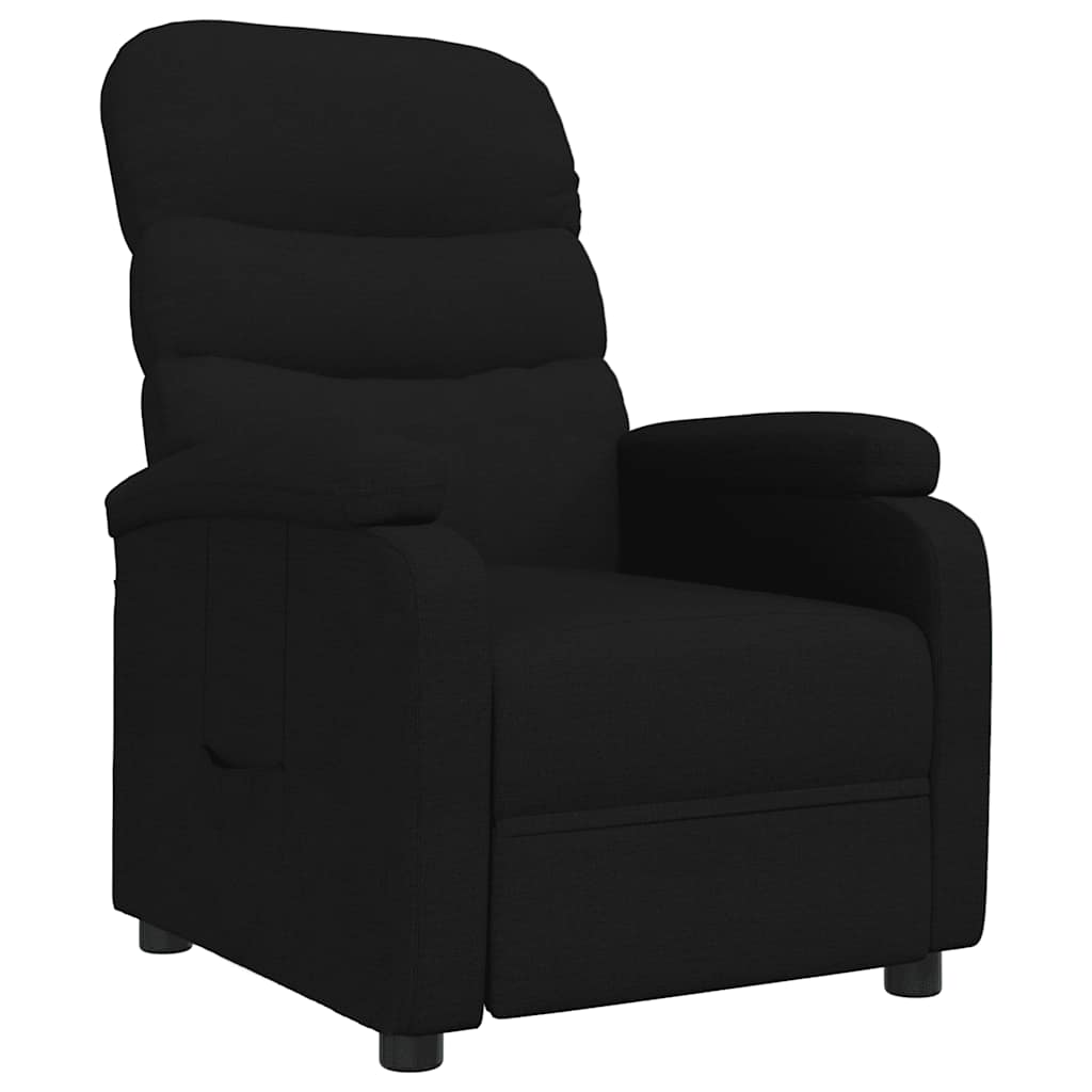 

vidaXL Recliner Black Fabric