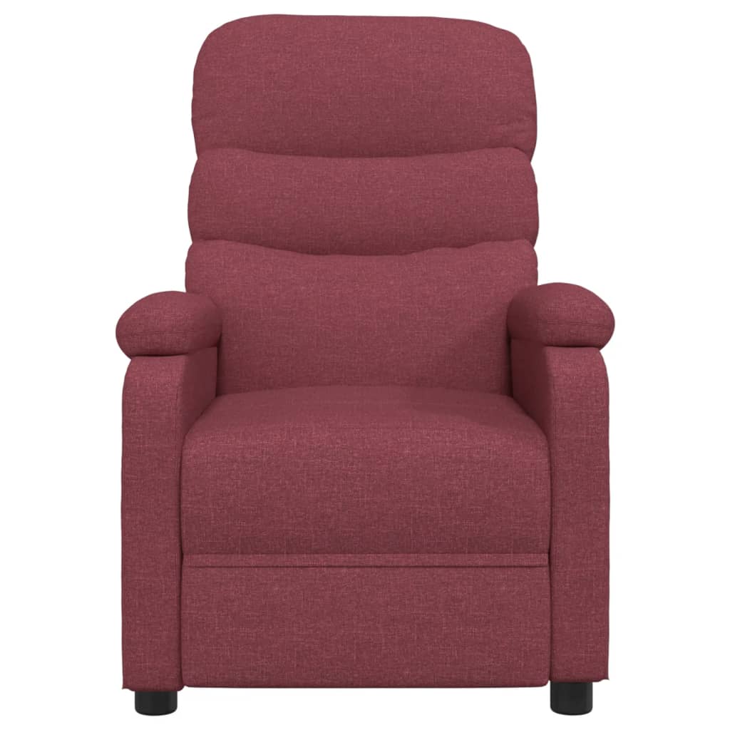 vidaXL Fauteuil inclinable Rouge bordeaux Tissu