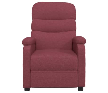 vidaXL Fauteuil inclinable Rouge bordeaux Tissu