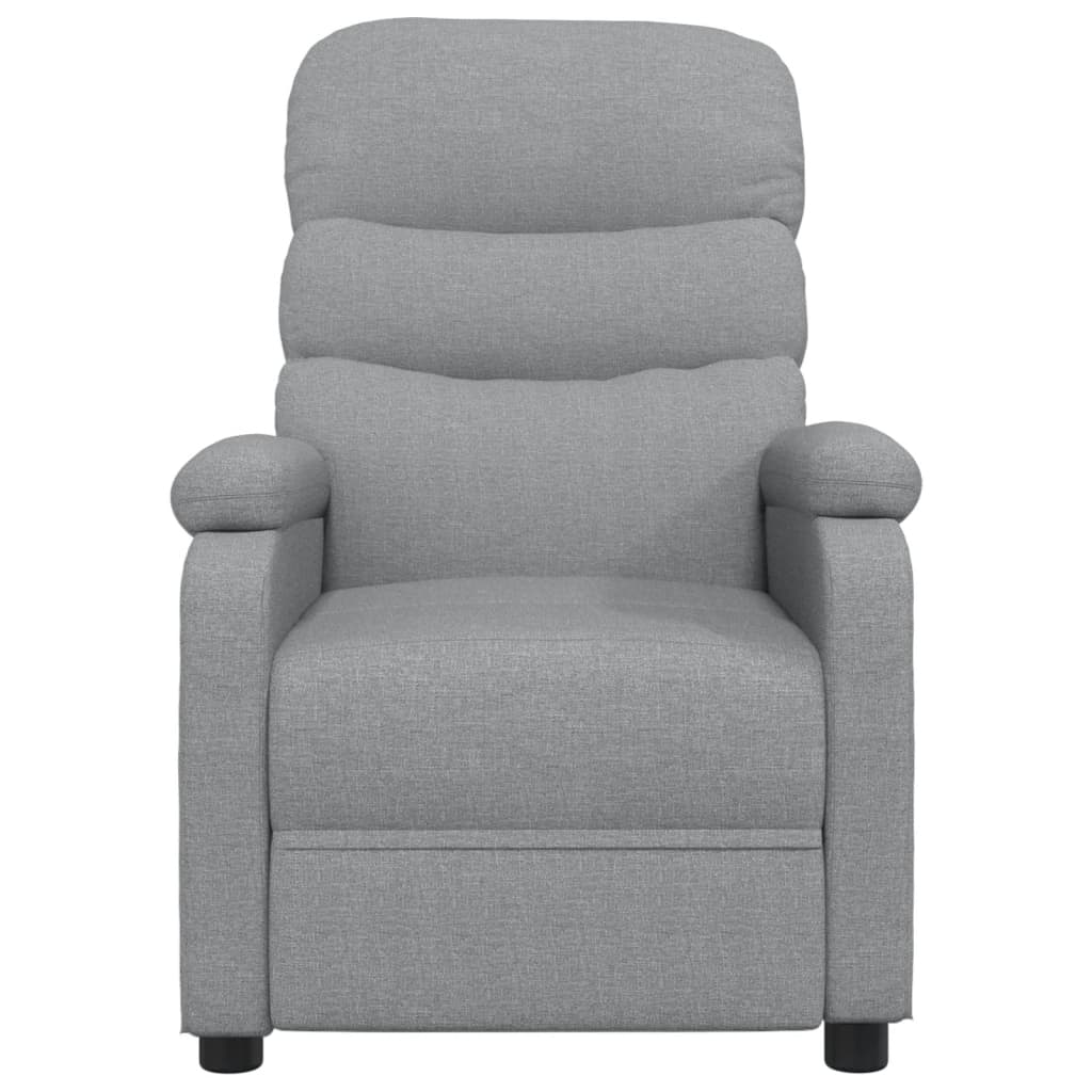 vidaXL Massagestoel stof lichtgrijs
