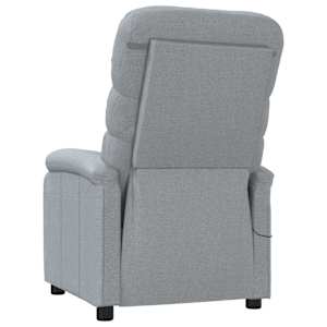 Masážní křeslo světle šedé textil - obrázek 5