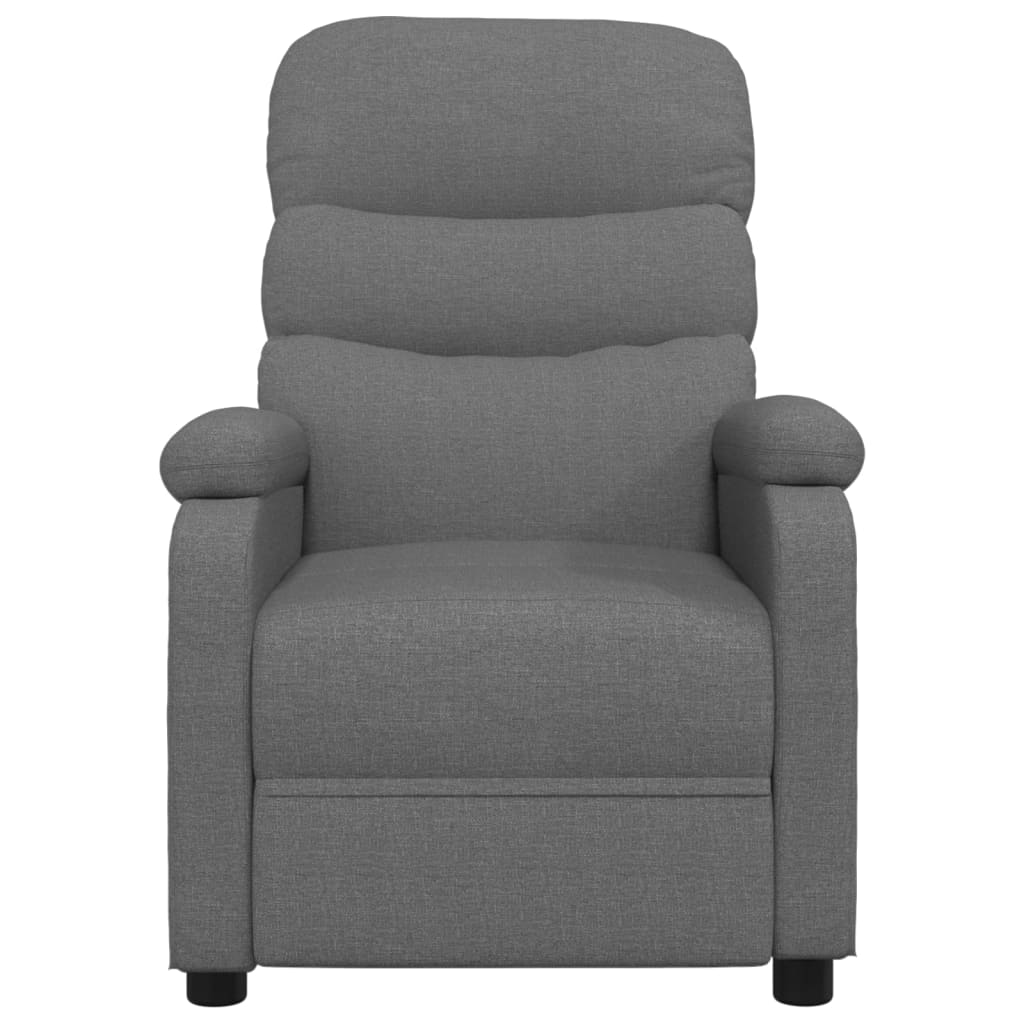 vidaXL Massagestoel stof donkergrijs