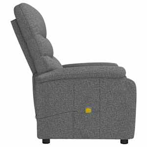 Masážní křeslo tmavě šedé textil - obrázek 4