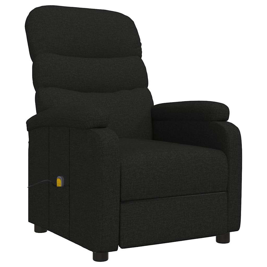 vidaXL Masážní křeslo černé textil