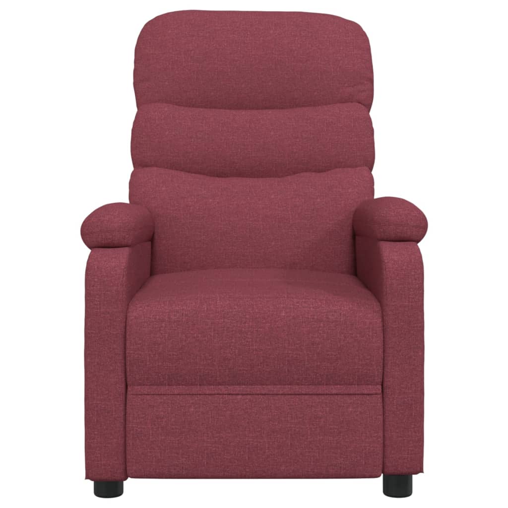 vidaXL Fauteuil de massage Rouge bordeaux Tissu