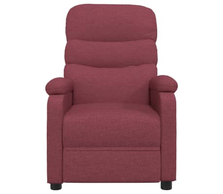 vidaXL Fauteuil de massage Rouge bordeaux Tissu