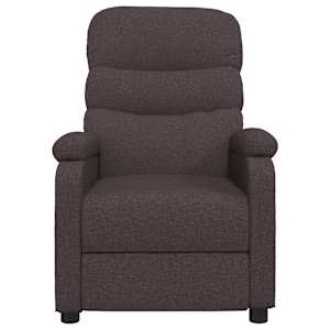 Masážní křeslo tmavě hnědé textil - obrázek 3