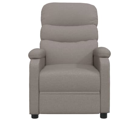 vidaXL Sillón de masaje reclinable de tela gris taupé