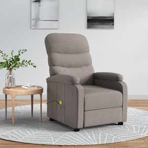 Masážní křeslo taupe textil - obrázek 1