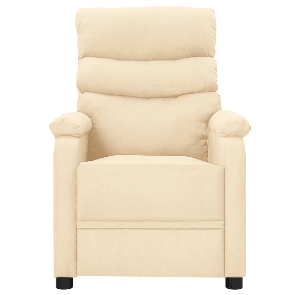 vidaXL Massagestoel stof crèmekleurig