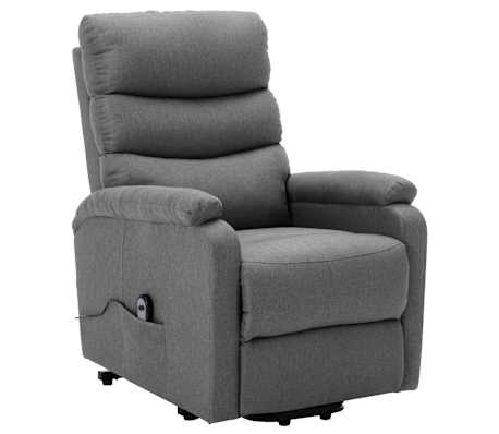 vidaXL Fauteuil Gris clair Tissu