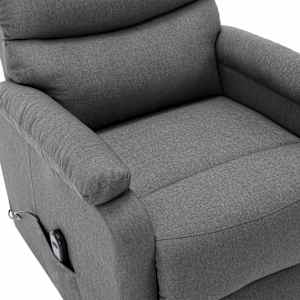 Zvedací křeslo světle šedé textil - obrázek 6