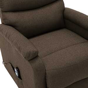 Zvedací křeslo hnědé textil - obrázek 6