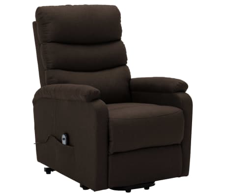 vidaXL Fauteuil Marron fonc&eacute; Tissu