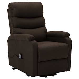 vidaXL Fauteuil Marron fonc&eacute; Tissu