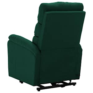 Zvedací křeslo tmavě zelené textil - obrázek 5