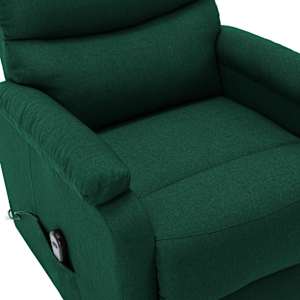 Zvedací křeslo tmavě zelené textil - obrázek 6