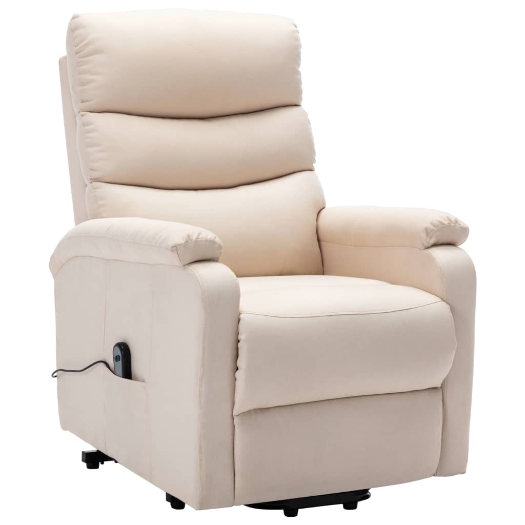 vidaXL Stand up Chair Cream Fabric