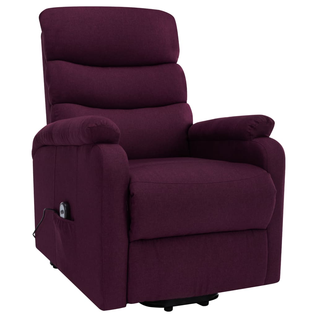 vidaXL Fauteuil de massage Violet Tissu