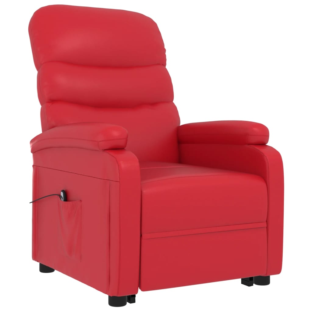 vidaXL Fauteuil Rouge Similicuir