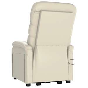 Zvedací masážní křeslo krémově bílé umělá kůže - obrázek 6