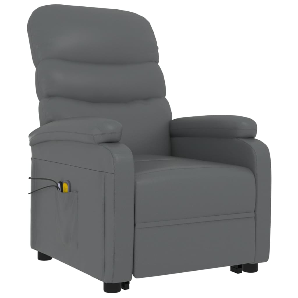 

vidaXL Sta-op-massagestoel kunstleer antraciet