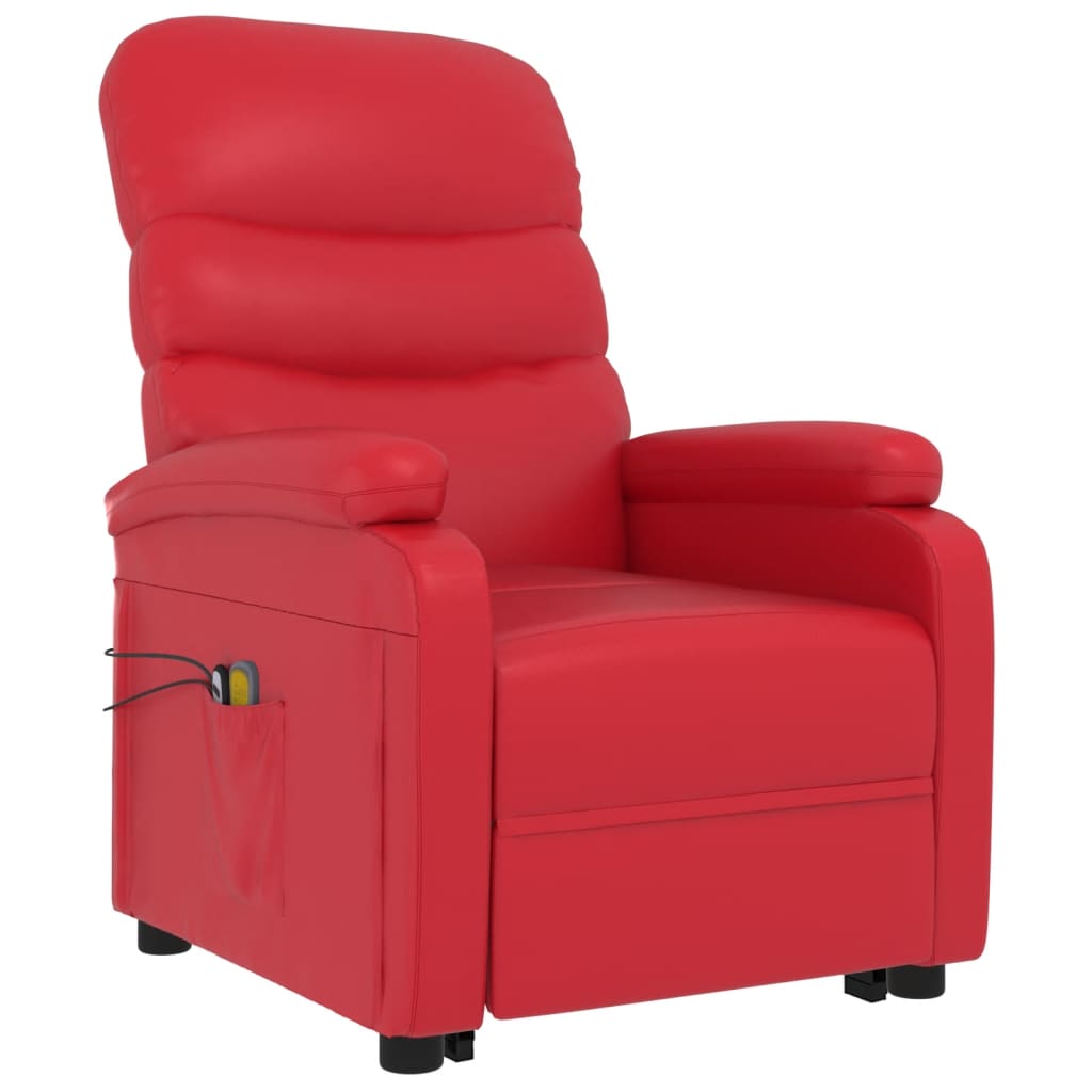 

vidaXL Sta-op-massagestoel kunstleer rood