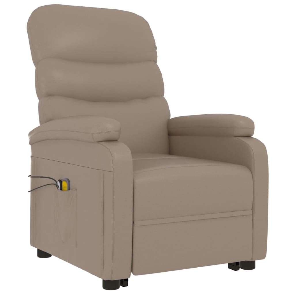 

vidaXL Sta-op-massagestoel kunstleer cappuccino