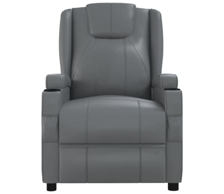 vidaXL Massage Chair Anthracite Faux Leather
