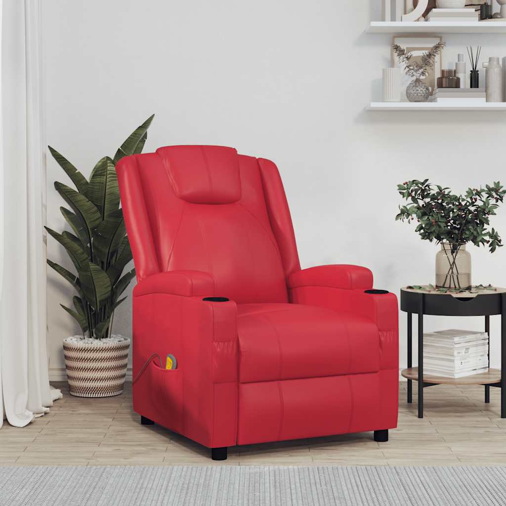 Fauteuil de massage Rouge Similicuir