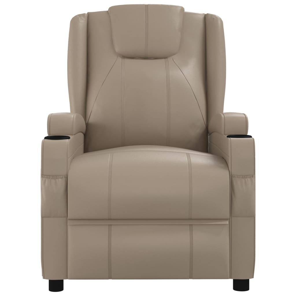 vidaXL Massagestoel kunstleer cappuccinokleurig