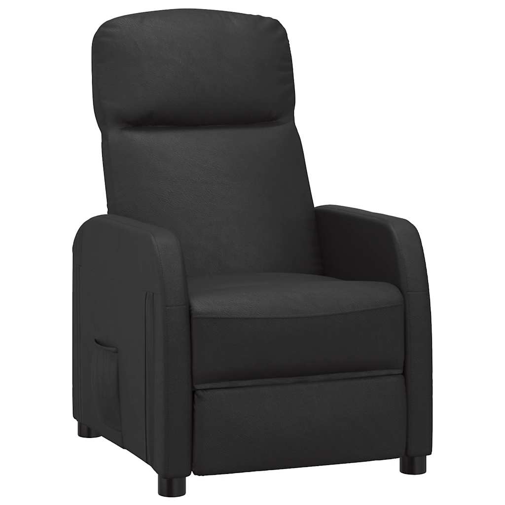 Recliner Black Faux leather, plywood, iron Standard
