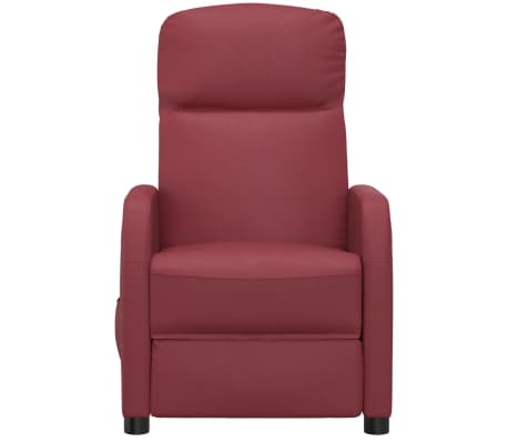 vidaXL Fauteuil inclinable Rouge bordeaux Similicuir