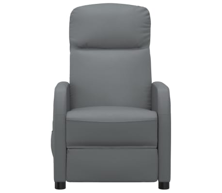 vidaXL Masažinis krėslas, antracito spalvos, dirbtinė oda