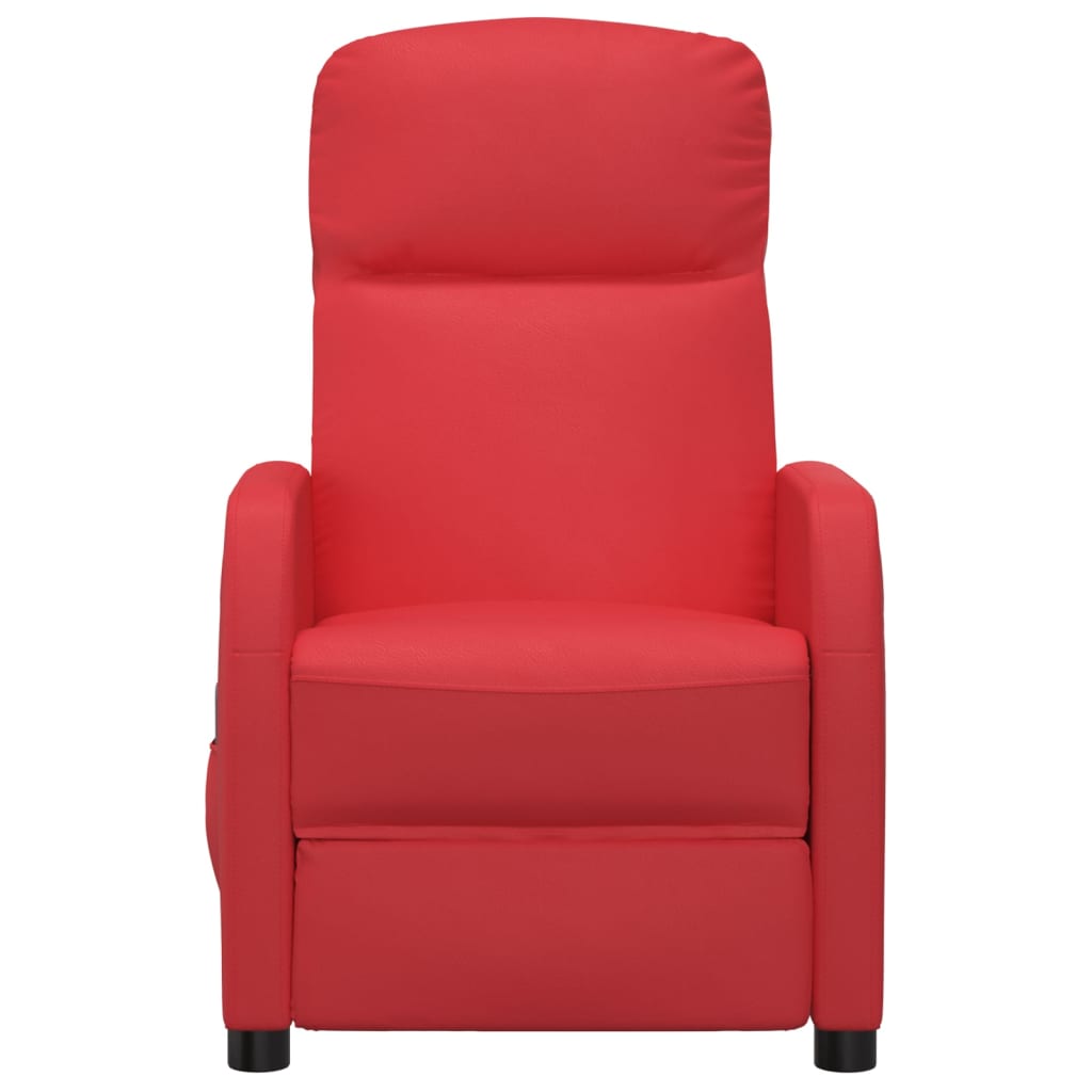 vidaXL Fauteuil de massage Rouge Similicuir