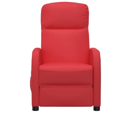 vidaXL Fauteuil de massage Rouge Similicuir