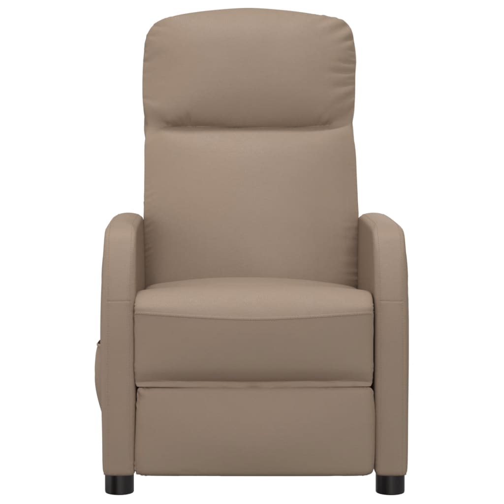 vidaXL Masažna fotelja od umjetne kože boja cappuccina