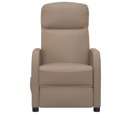 vidaXL Fauteuil de massage Cappuccino Similicuir