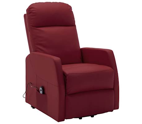 vidaXL Fauteuil Rouge bordeaux Similicuir