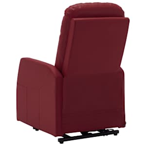 Zvedací křeslo vínové umělá kůže - obrázek 5