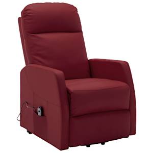 vidaXL Fauteuil Rouge bordeaux Similicuir