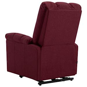 Zvedací masážní křeslo vínové textil - obrázek 5