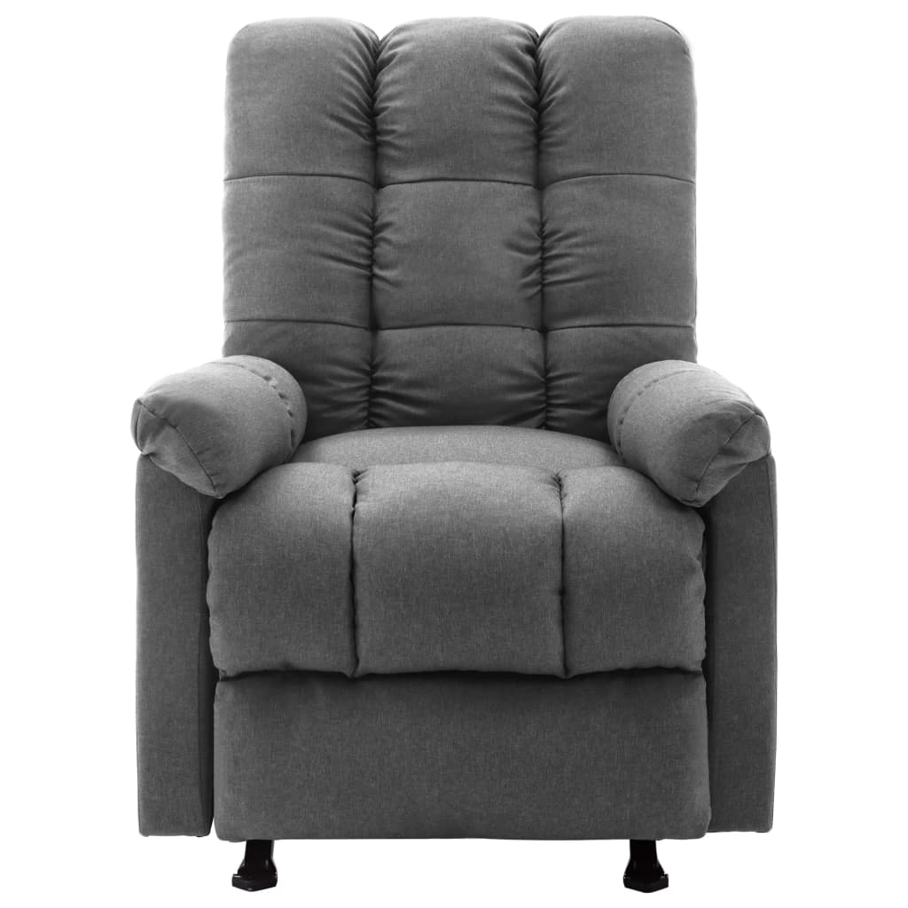 

vidaXL Fauteuil verstelbaar stof lichtgrijs