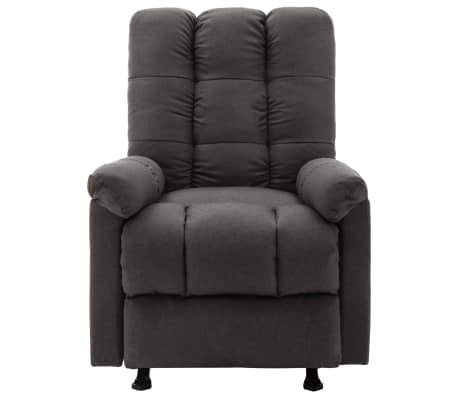 vidaXL Fauteuil inclinable Gris foncé Tissu