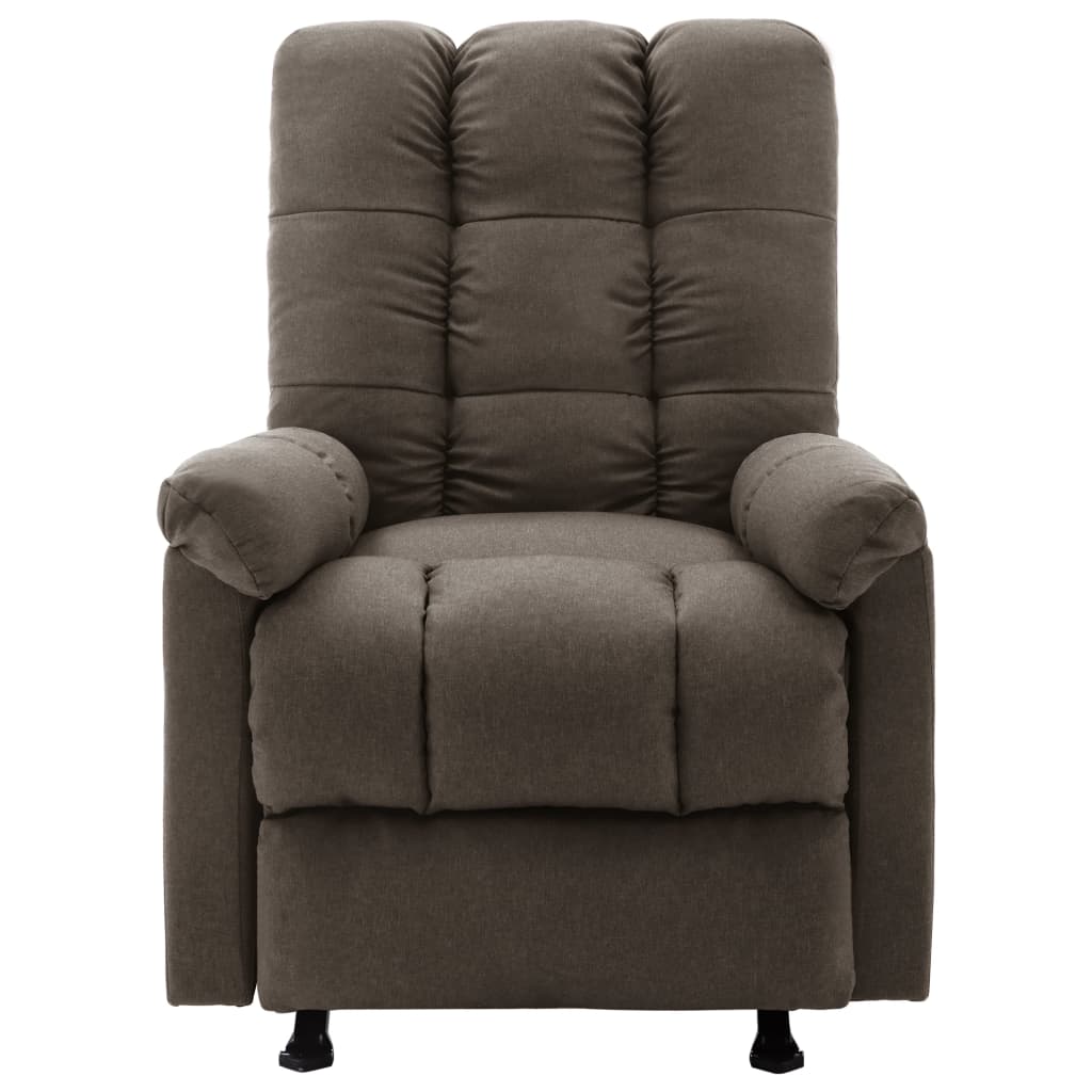 vidaXL Fauteuil verstelbaar stof bruin