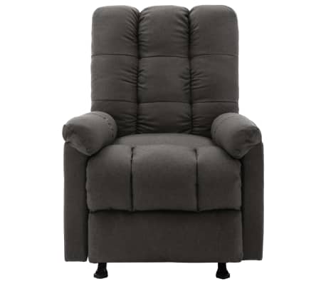 vidaXL Recliner Dark Gray Fabric